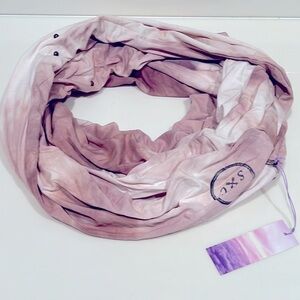 SCOUT & CATALOGUE tie dye Tshirt infinity scarf, NWT, purple/rose pink, studds